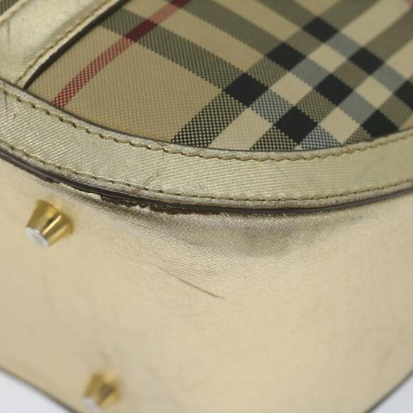 Burberry Nova Check Hand Bag Nylon Canvas Beige - Picture 15 of 16